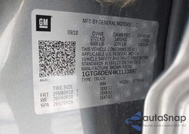 1GTG6DEN4K1133897: 43630920