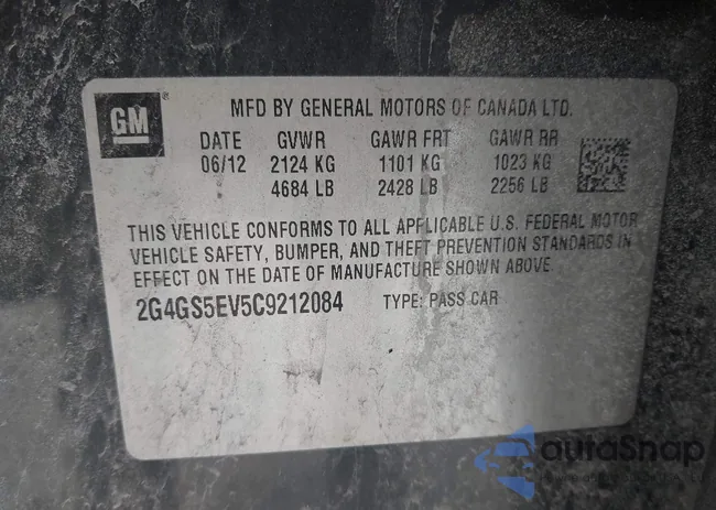 2G4GS5EV5C9212084: 43631019