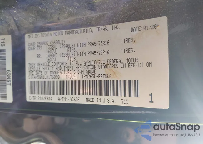 5TFAX5GN1LX176890: 43631068