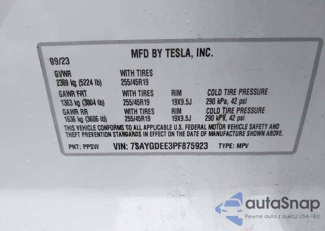 7SAYGDEE3PF875923: 43631210