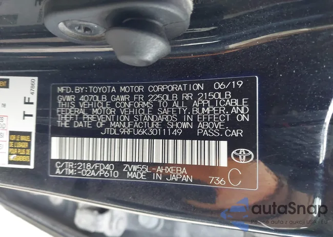 JTDL9RFU6K3011149: 43631250