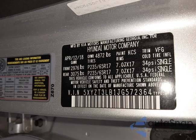 5XYZT3LB1JG572364: 43632295