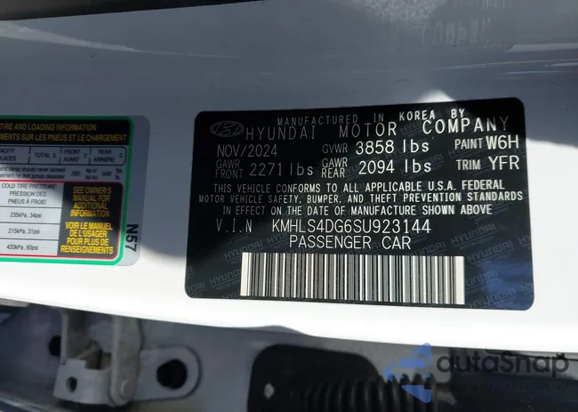 KMHLS4DG6SU923144: 43632502