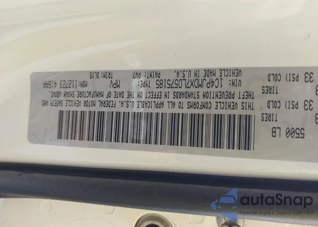 1C4PJMDX7LD575185: 43632663