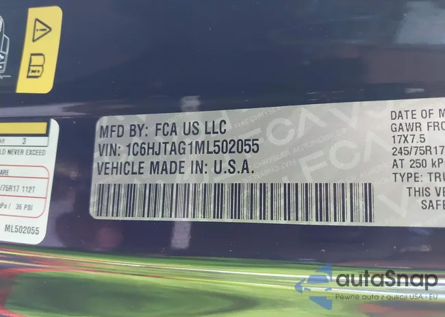 1C6HJTAG1ML502055: 43632852