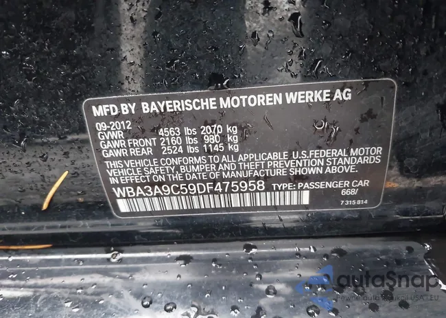 WBA3A9C59DF475958: 43632021