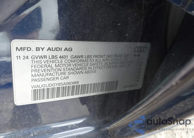 WAUGUDGY8SA060866: 43632103