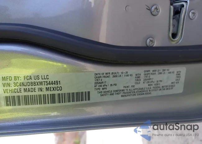 3C4NJDBBXMT544491: 43633353