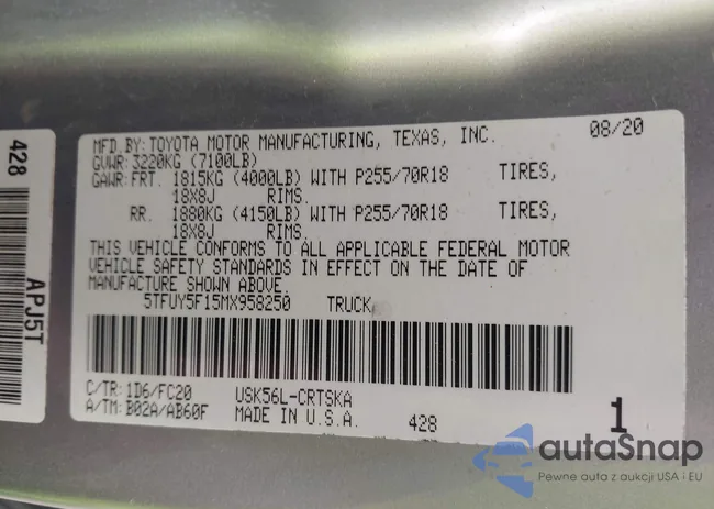 5TFUY5F15MX958250: 43633662