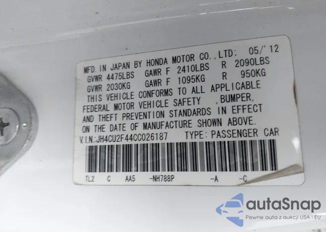 JH4CU2F44CC026187: 43633694