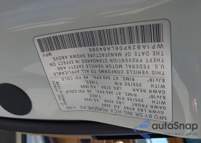 WP1AB29P06LA64085: 43633711