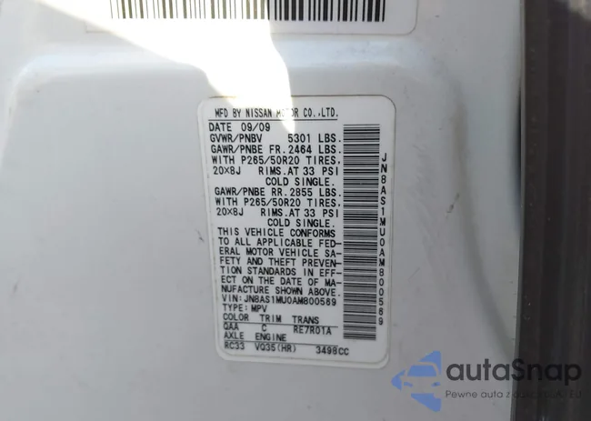 JN8AS1MU0AM800569: 43632970