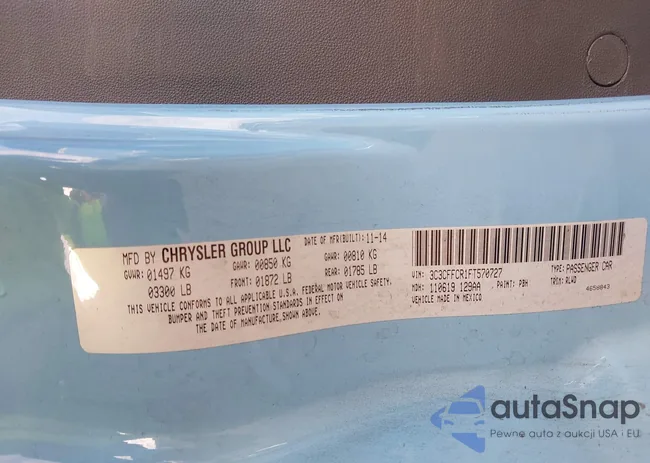 3C3CFFCR1FT570727: 43633012