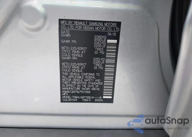 KNMAT2MT9LP517269: 43633013