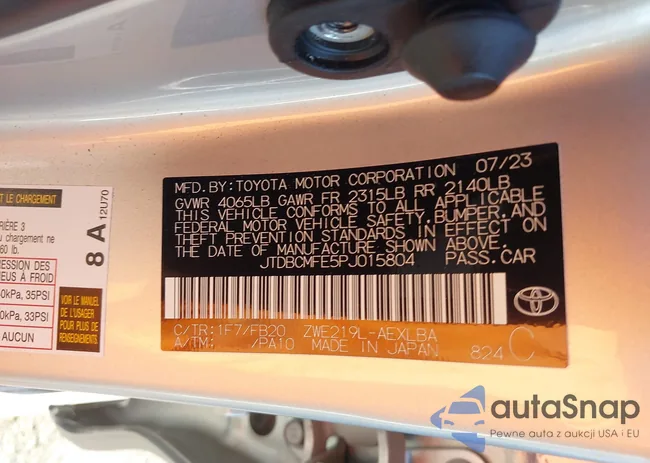 JTDBCMFE5PJ015804: 43633053