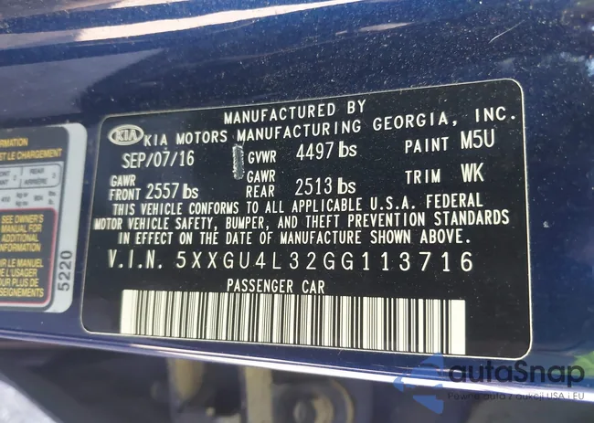 5XXGU4L32GG113716: 43633056