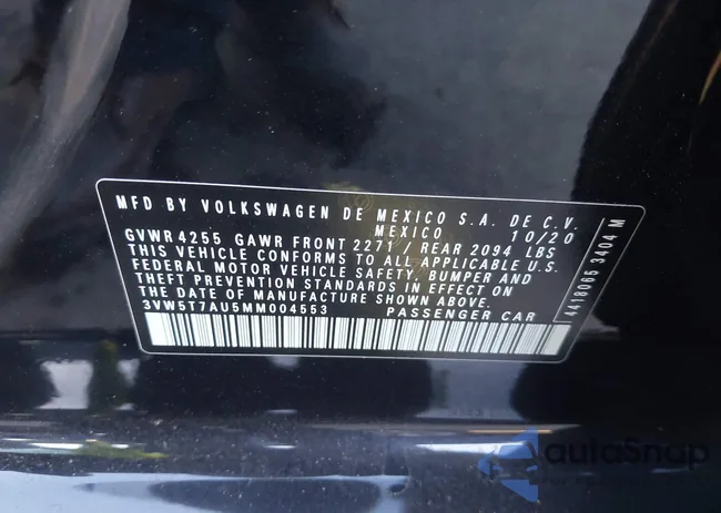 3VW5T7AU5MM004553: 43634403