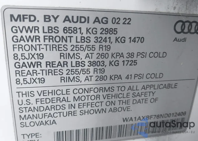 WA1AXBF76ND012406: 43633888