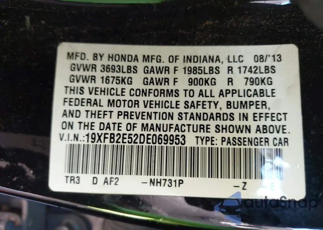19XFB2E52DE069953: 43633975