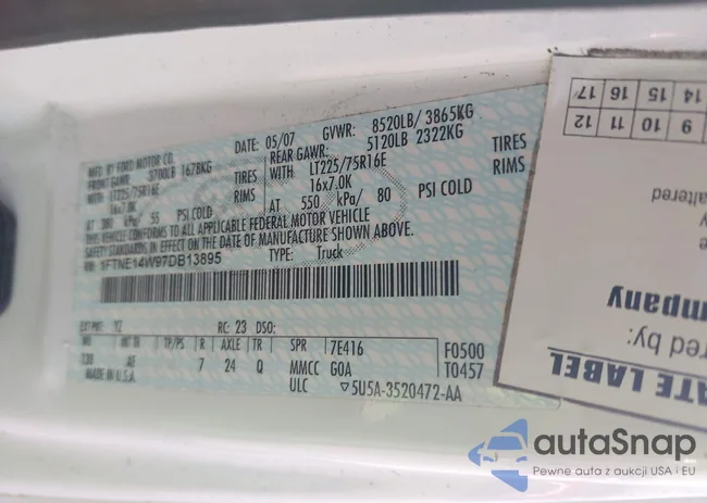 1FTNE14W97DB13895: 43634003