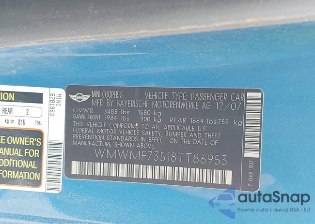 WMWMF73518TT86953: 43634014