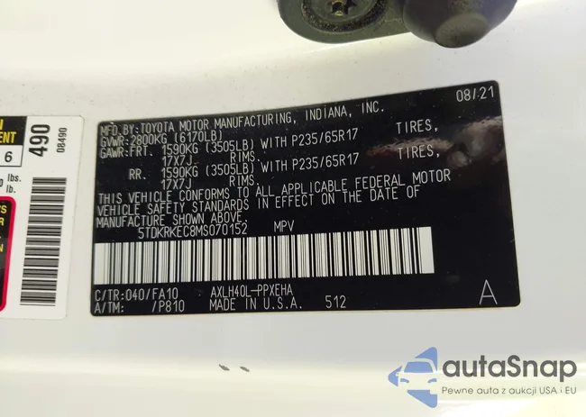 5TDKRKEC8MS070152: 43635654