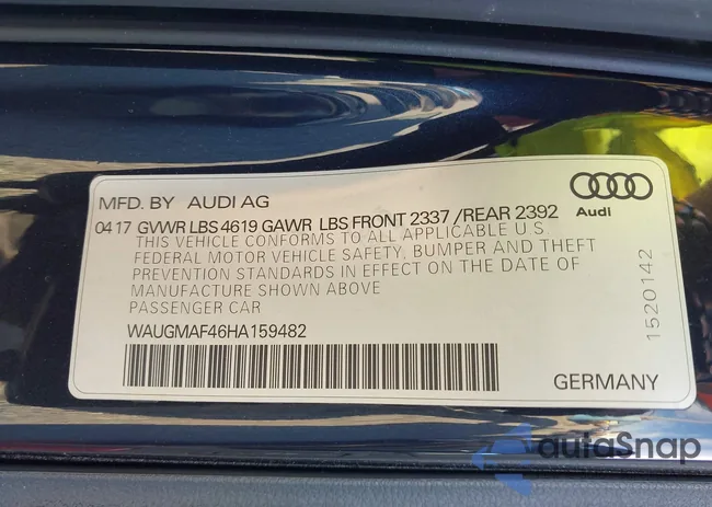 WAUGMAF46HA159482: 43635753