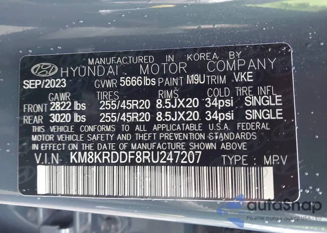 KM8KRDDF8RU247207: 43634977