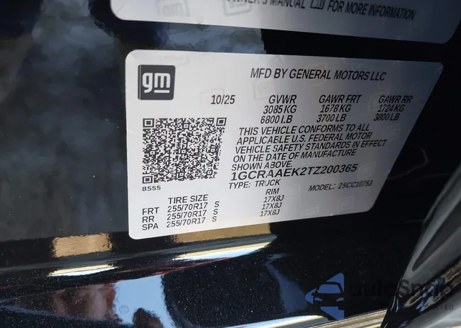 1GCRAAEK2TZ200365: 43634985