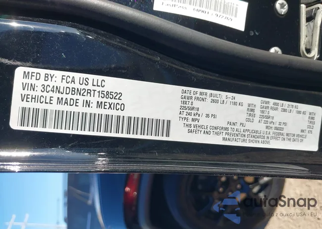 3C4NJDBN2RT158522: 43635002