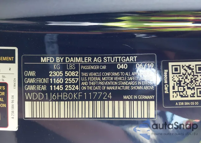 WDD1J6HB0KF117724: 43635198