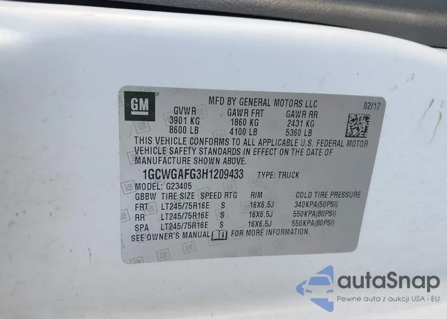 1GCWGAFG3H1209433: 43636335