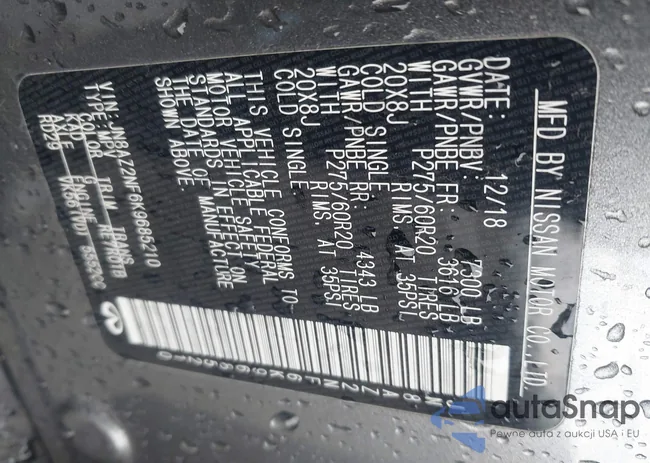 JN8AZ2NF6K9685210: 43636512