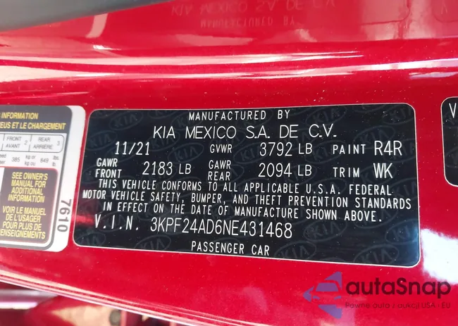 3KPF24AD6NE431468: 43636750