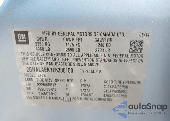 2GNALAEK7E6380150: 43636783