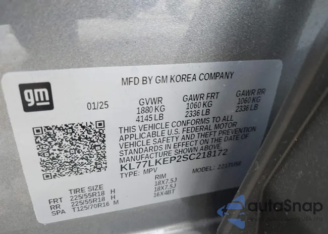 KL77LKEP2SC218172: 43636793