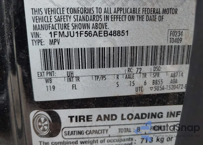 1FMJU1F56AEB48851: 43636003