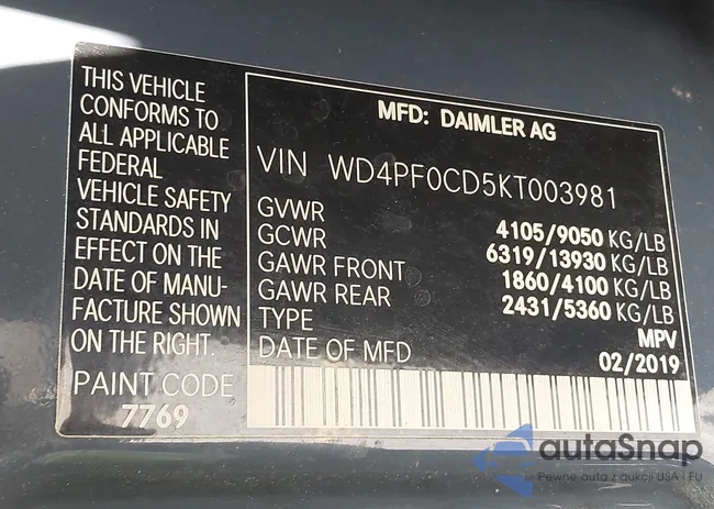 WD4PF0CD5KT003981: 43636014