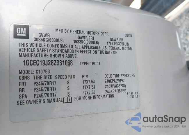 1GCEC19J28Z331068: 43636059