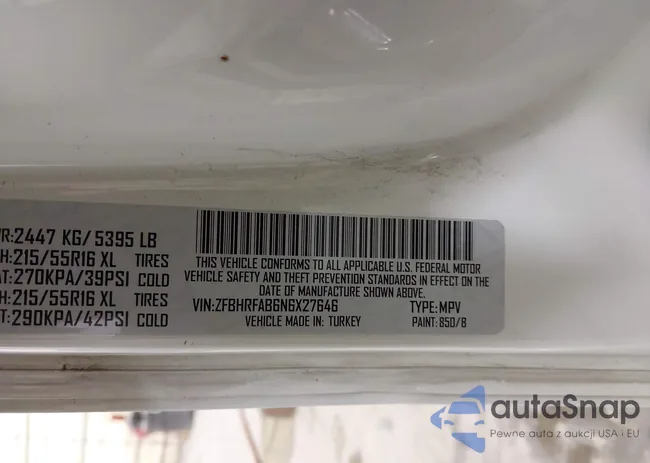 ZFBHRFAB6N6X27646: 43636103