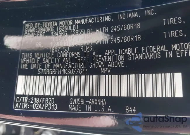 5TDBGRFH1KS077644: 43637310