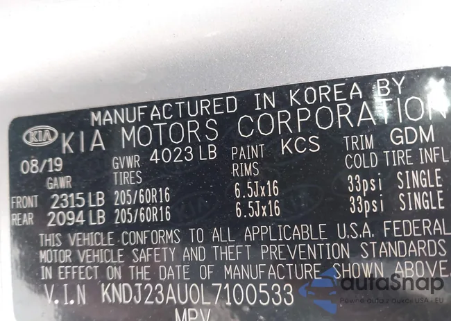 KNDJ23AU0L7100533: 43637349