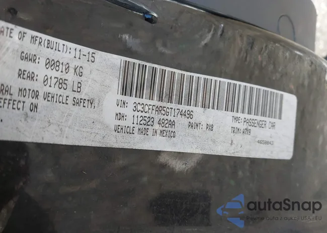 3C3CFFAR5GT174496: 43637566