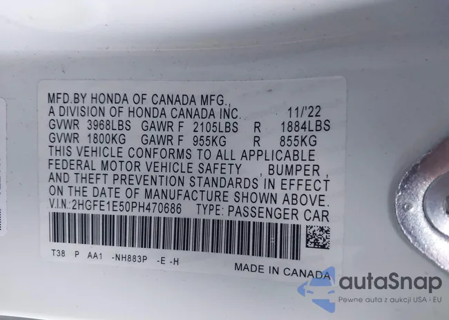 2HGFE1E50PH470686: 43637610