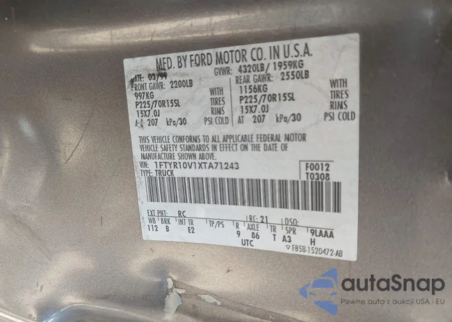 1FTYR10V1XTA71243: 43637613