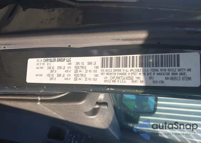 1C4PJMAK7CW102562: 43637663