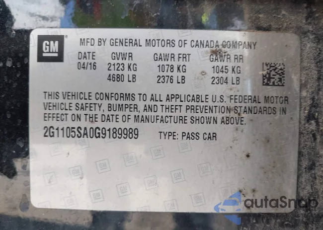 2G1105SA0G9189989: 43637734