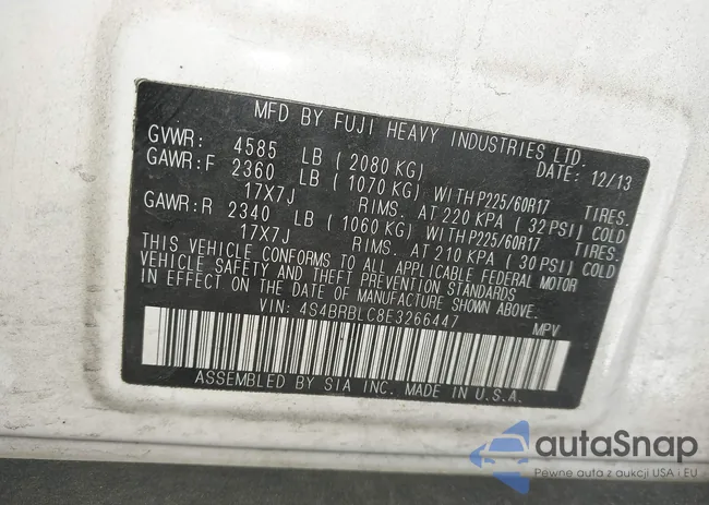 4S4BRBLC8E3266447: 43637784