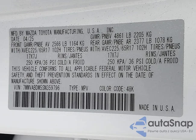 7MMVABDM5SN359796: 43637786