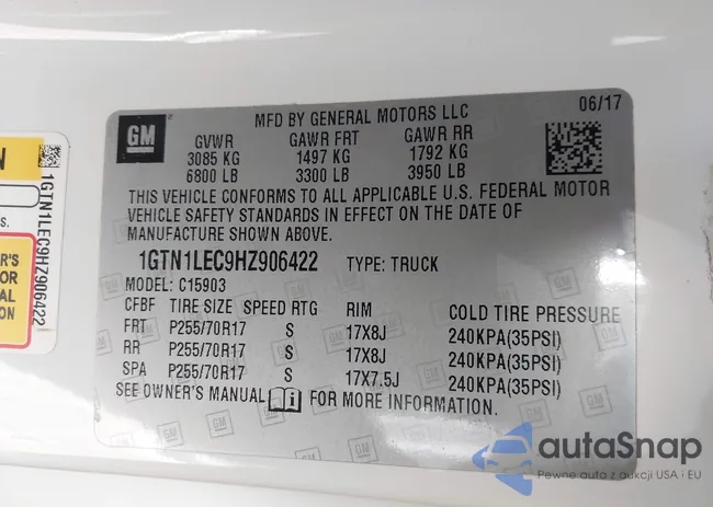 1GTN1LEC9HZ906422: 43637822